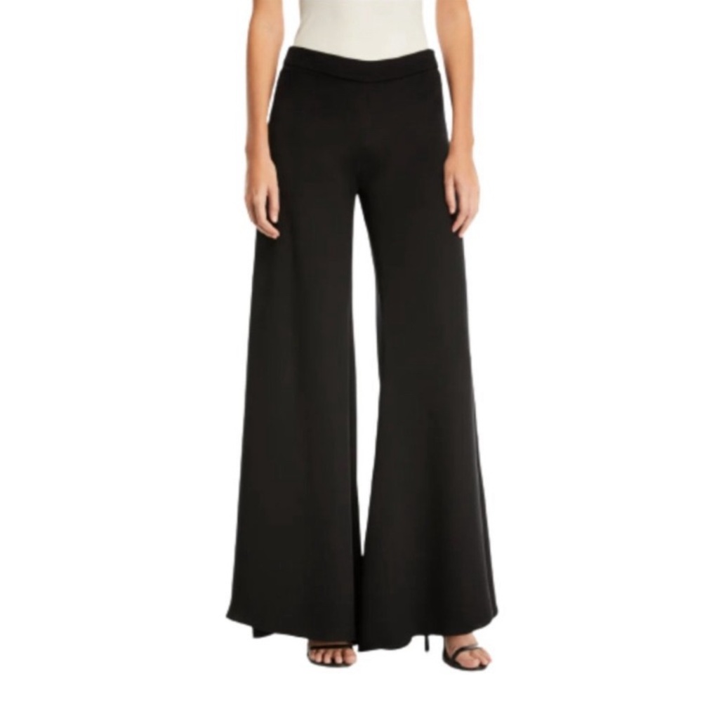 Fab NWT ALEXIS Exaggerated Wide Leg Palazzo “Mason” Pants Size L Black Pristine
